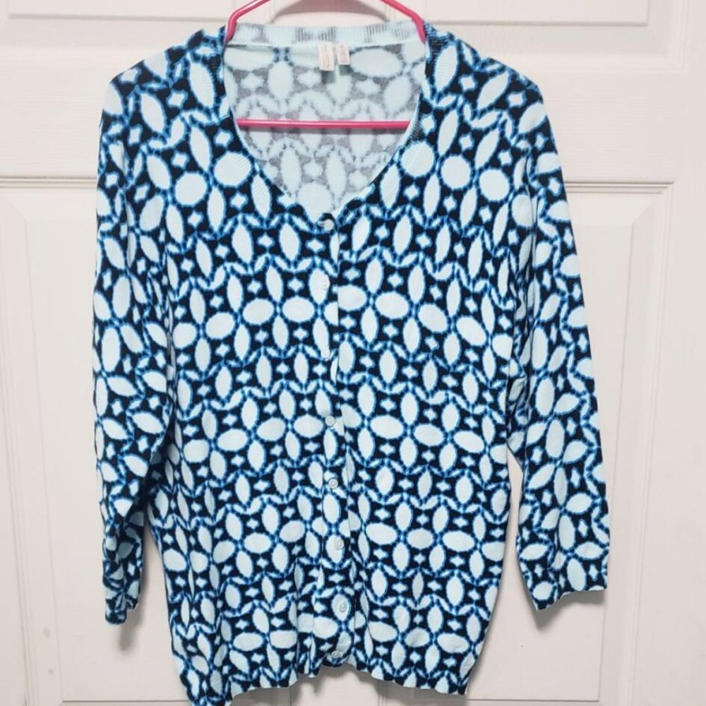 Madison Women's button front 3/4 sleeve cardigan sweater size XL